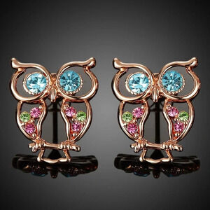 18K Rose Gold Plated & CZ Earrings